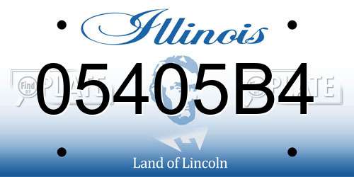 05405B4 Illinois License Plate