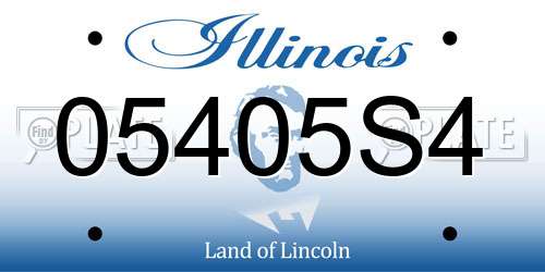 05405S4 Illinois License Plate