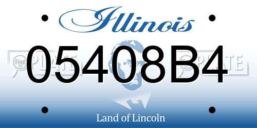 05408B4 Illinois License Plate