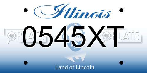 0545XT Illinois License Plate