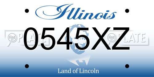 0545XZ Illinois License Plate