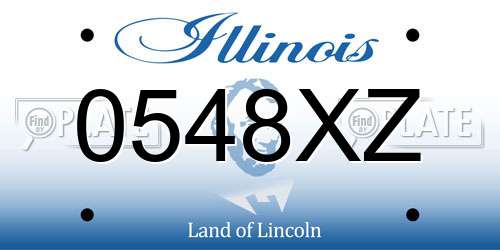 0548XZ Illinois License Plate