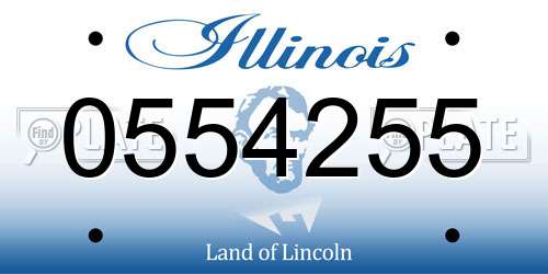 0554255 Illinois License Plate