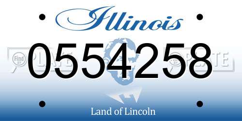 0554258 Illinois License Plate