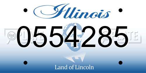 0554285 Illinois License Plate