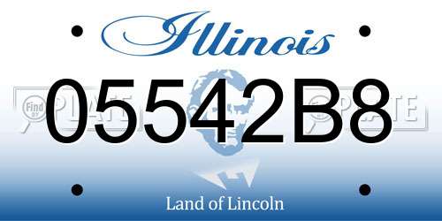 05542B8 Illinois License Plate