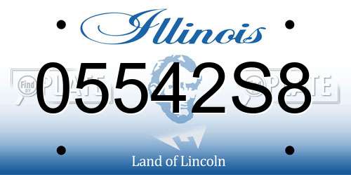 05542S8 Illinois License Plate