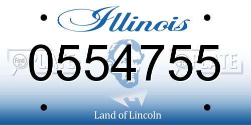 0554755 Illinois License Plate