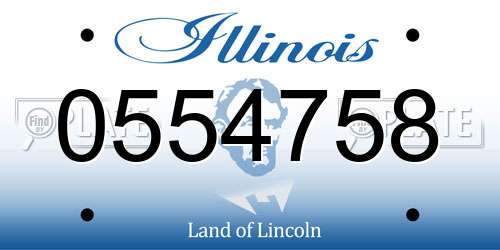 0554758 Illinois License Plate