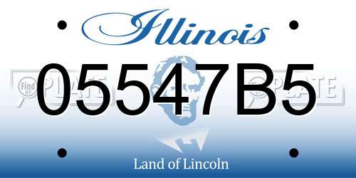 05547B5 Illinois License Plate