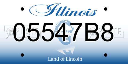 05547B8 Illinois License Plate