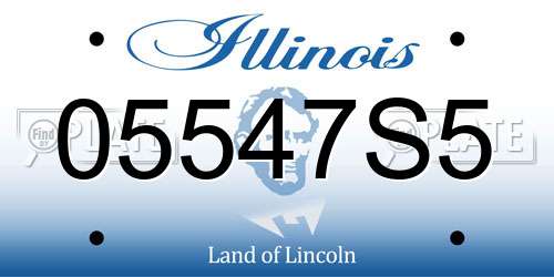 05547S5 Illinois License Plate