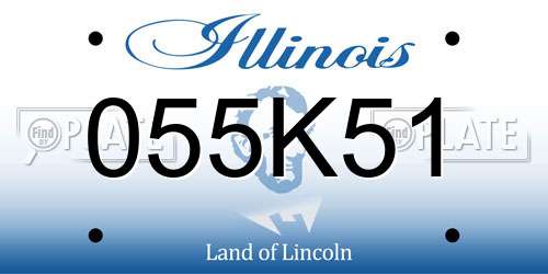 055K51 Illinois License Plate