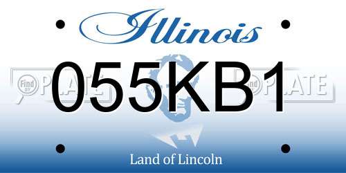 055KB1 Illinois License Plate