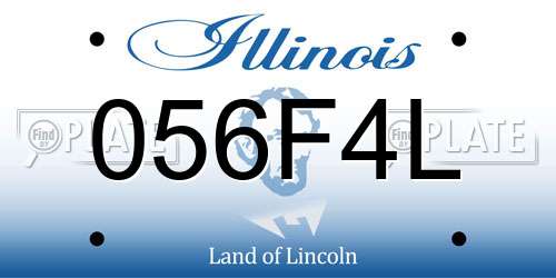 056F4L Illinois License Plate