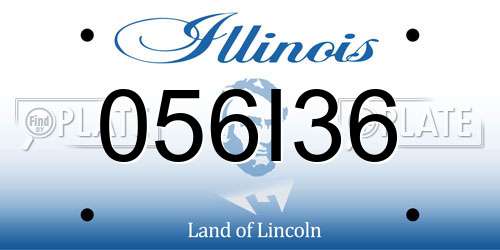 056I36 Illinois License Plate