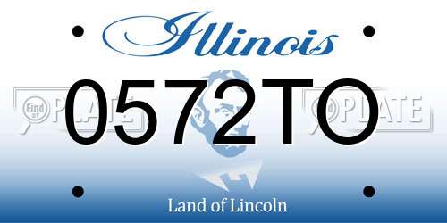 0572TO Illinois License Plate