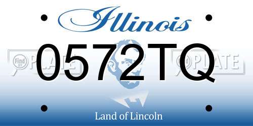 0572TQ Illinois License Plate