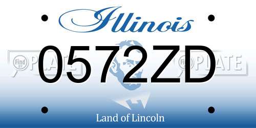 0572ZD Illinois License Plate