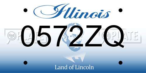 0572ZQ Illinois License Plate