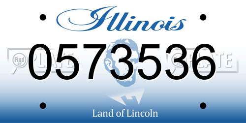 0573536 Illinois License Plate