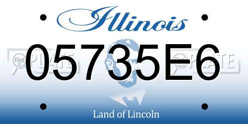 05735E6 Illinois License Plate