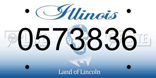 0573836 Illinois License Plate