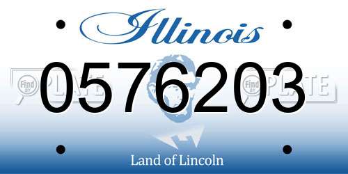 0576203 Illinois License Plate