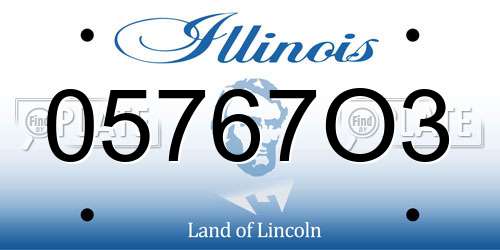 05767O3 Illinois License Plate