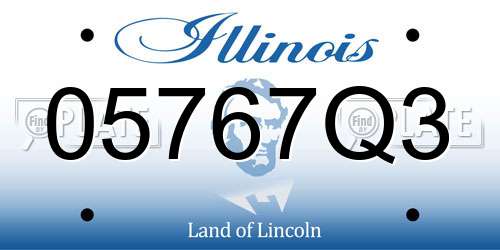 05767Q3 Illinois License Plate