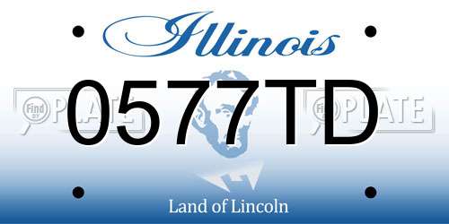 0577TD Illinois License Plate