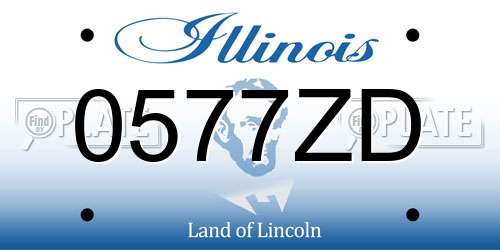 0577ZD Illinois License Plate