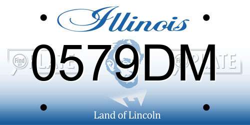 0579DM Illinois License Plate