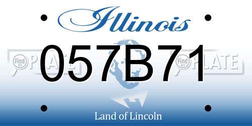 057B71 Illinois License Plate