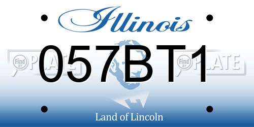 057BT1 Illinois License Plate