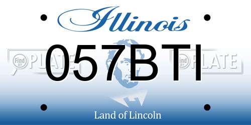 057BTI Illinois License Plate