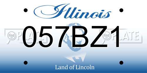 057BZ1 Illinois License Plate