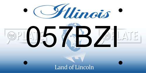 057BZI Illinois License Plate