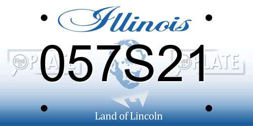 057S21 Illinois License Plate
