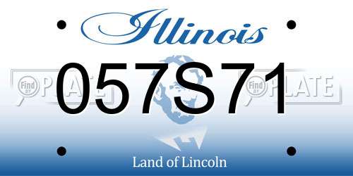 057S71 Illinois License Plate