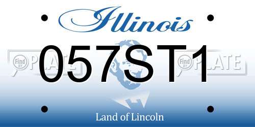 057ST1 Illinois License Plate