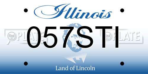 057STI Illinois License Plate