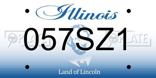057SZ1 Illinois License Plate