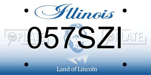 057SZI Illinois License Plate