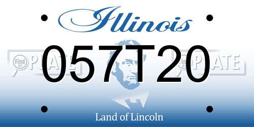 057T20 Illinois License Plate