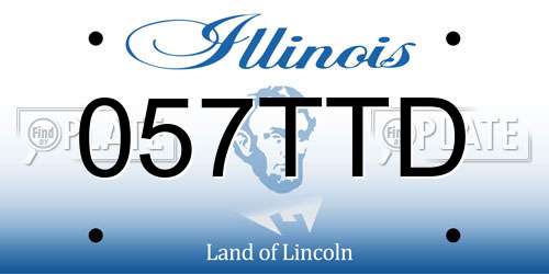 057TTD Illinois License Plate