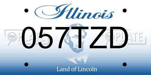 057TZD Illinois License Plate