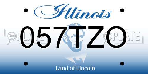 057TZO Illinois License Plate