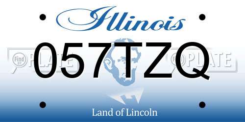057TZQ Illinois License Plate