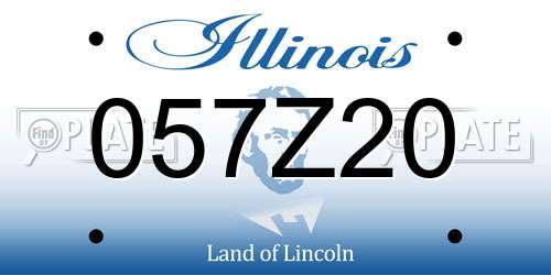 057Z20 Illinois License Plate